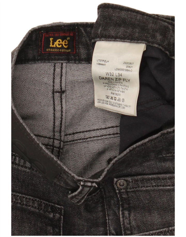 Lee Mens Daren Zip Fly Straight Jeans W32 L34 Grey Cotton