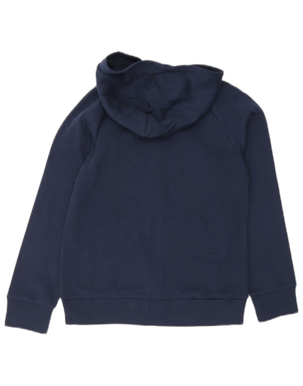 Under Armour Boys Graphic Zip Hoodie Sweater 9-10 Years Medium Navy Blue