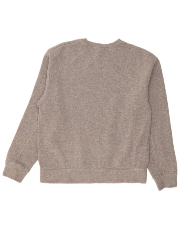 Topshop Womens Oversized Sweatshirt Jumper UK 6 XS Grey Cotton