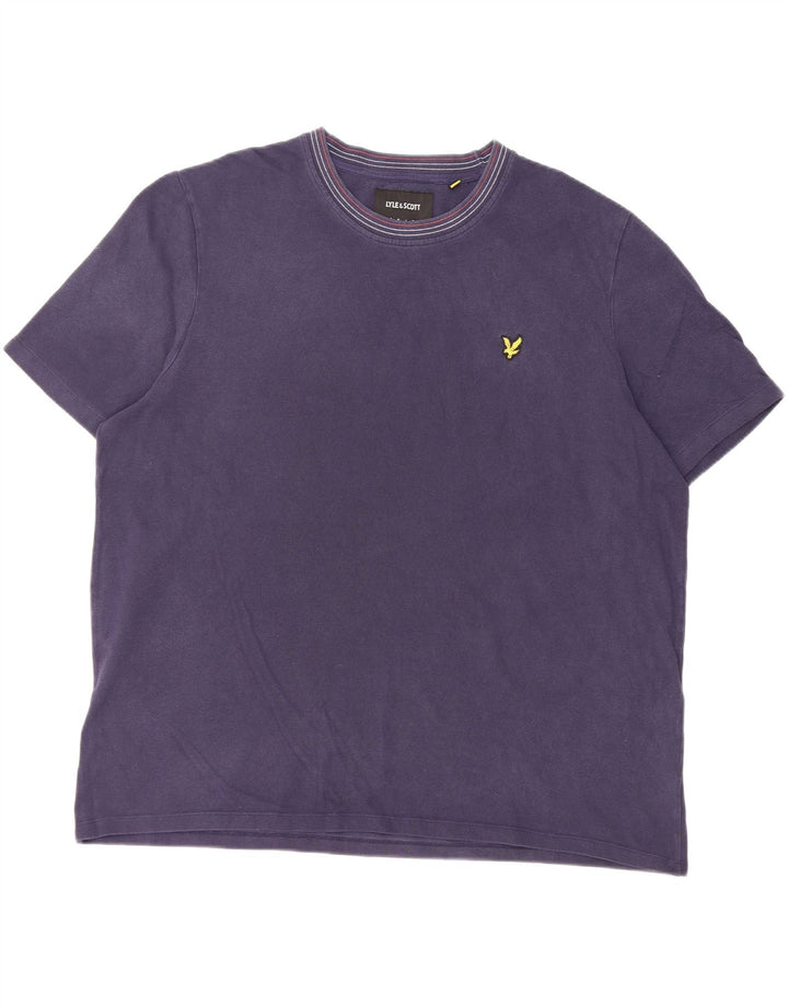 Lyle & Scott Mens T-Shirt Top 2XL Navy Blue Cotton