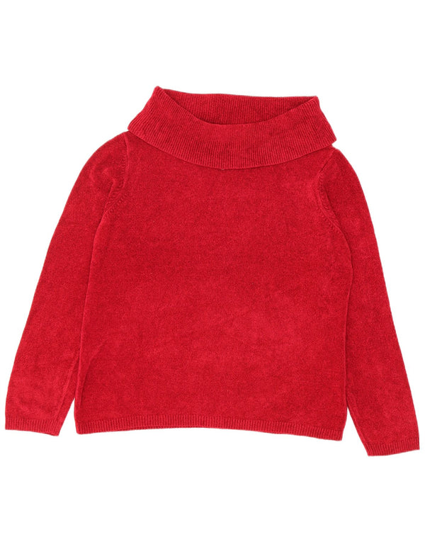 Marks & Spencer Womens Roll Neck Jumper Sweater UK 18 XL Red Viscose