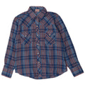 Amy Barr Womens Western Shirt Size 36 Small Blue Plaid Polyester