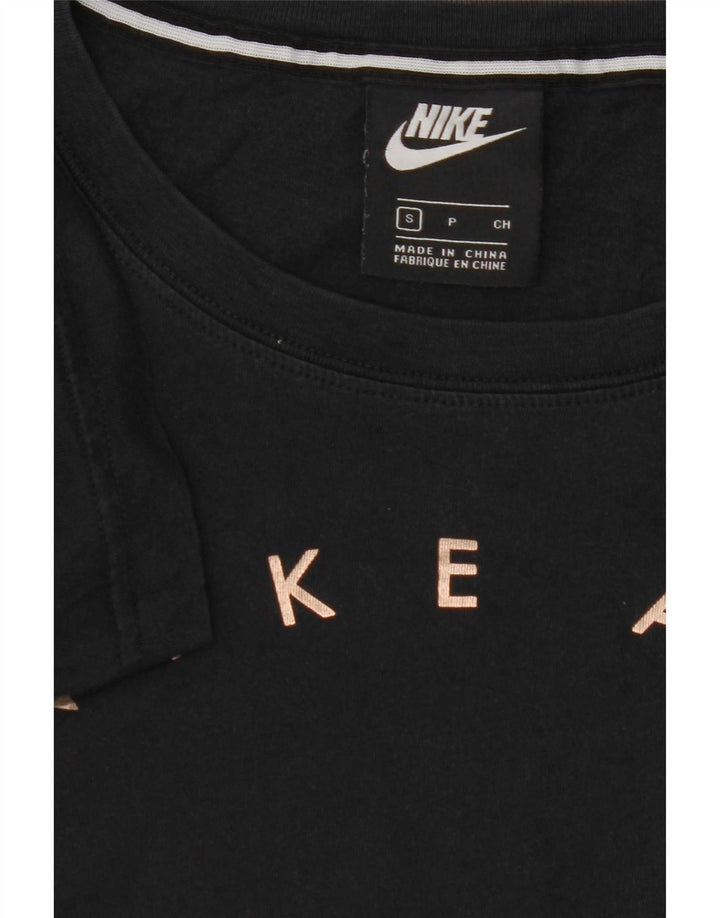 Nike Womens Graphic T-Shirt Top UK 10 Small Black