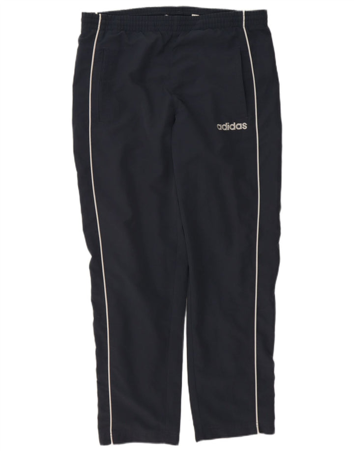 ADIDAS Mens Tracksuit Trousers UK 36/38 Small Navy Blue Polyester