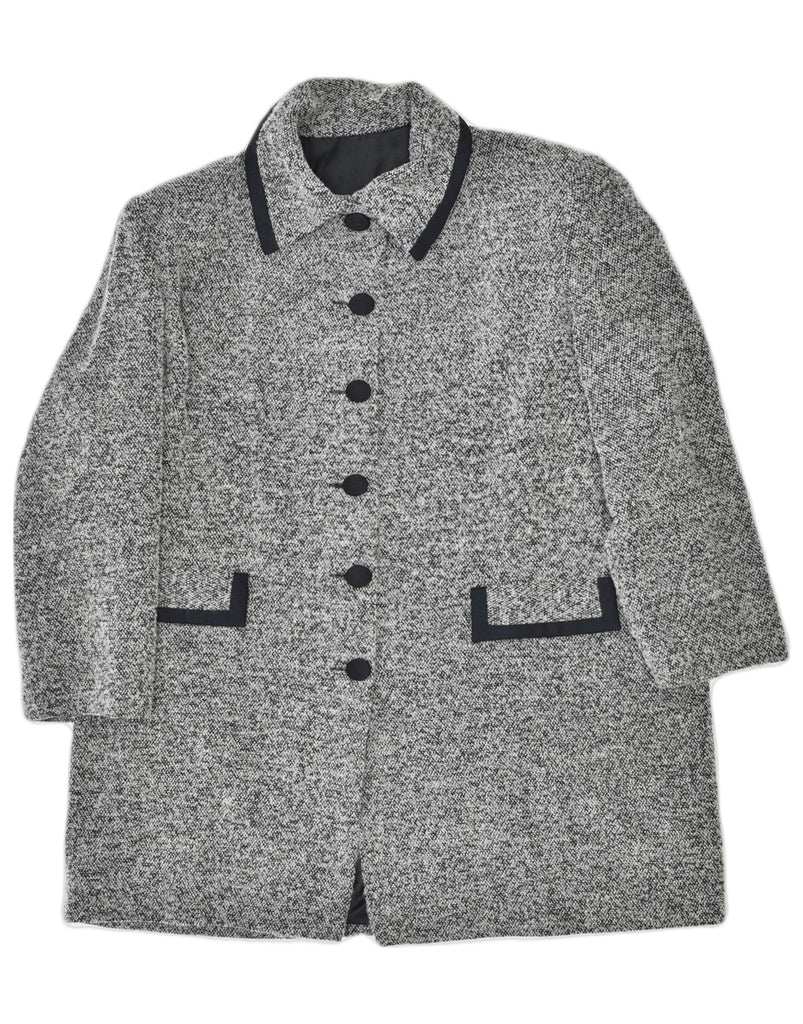 VINTAGE Womens Overcoat UK 18 XL Grey Flecked | Vintage | Thrift | Second-Hand | Used Clothing | Messina Hembry 