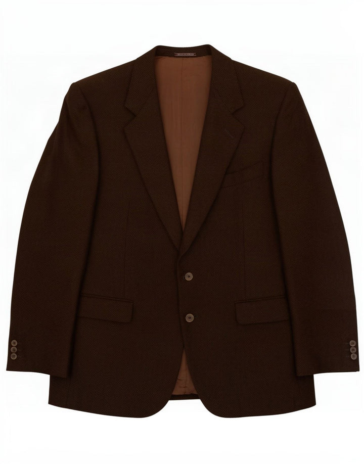 Ermenegildo Zegna Mens 2 Button Blazer Jacket UK 38 Medium Khaki Wool