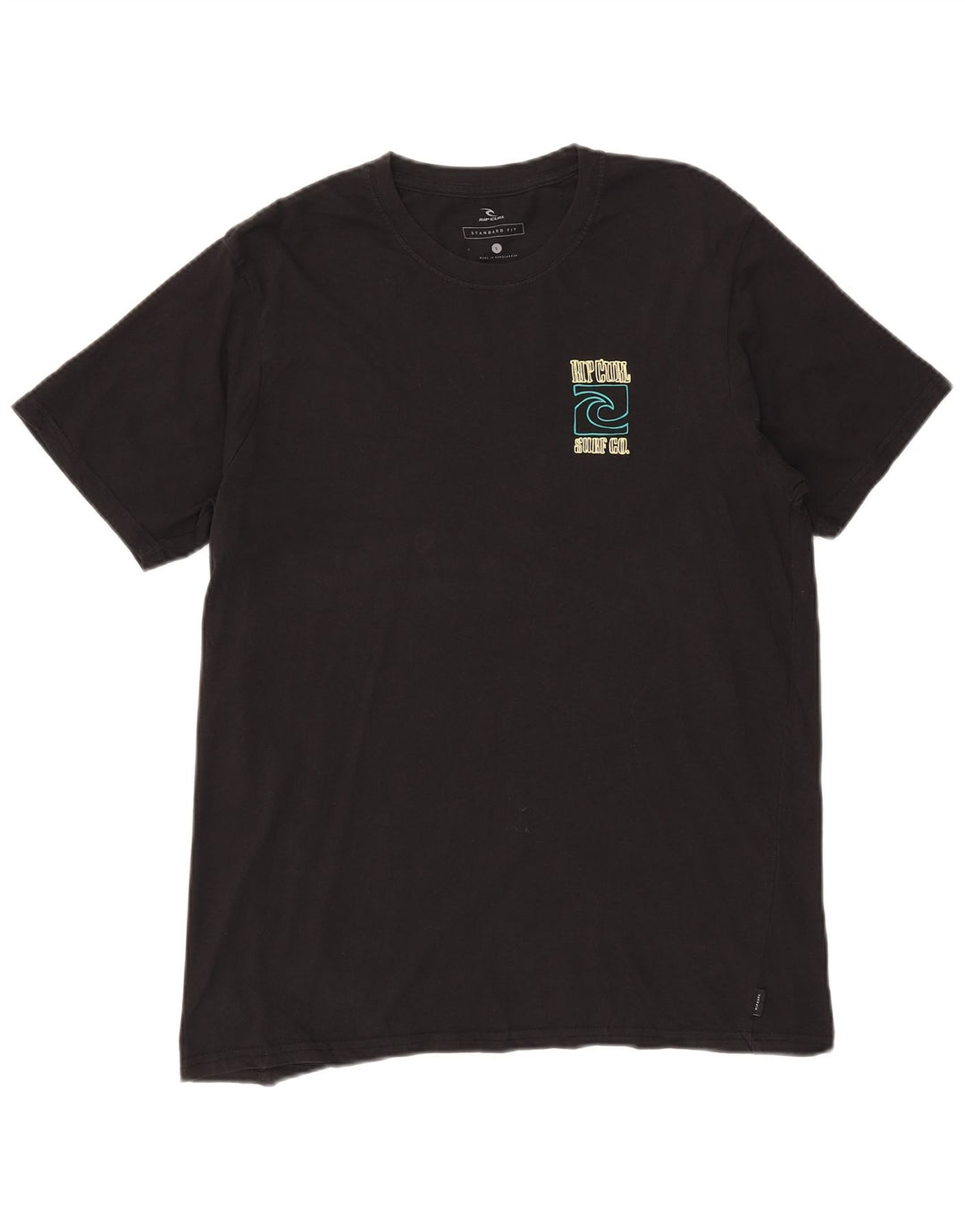 Rip Curl Mens Standard Fit Graphic T-Shirt Top Large Black