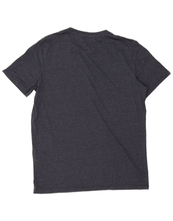 Jack & Jones Mens T-Shirt Top Medium Navy Blue Cotton