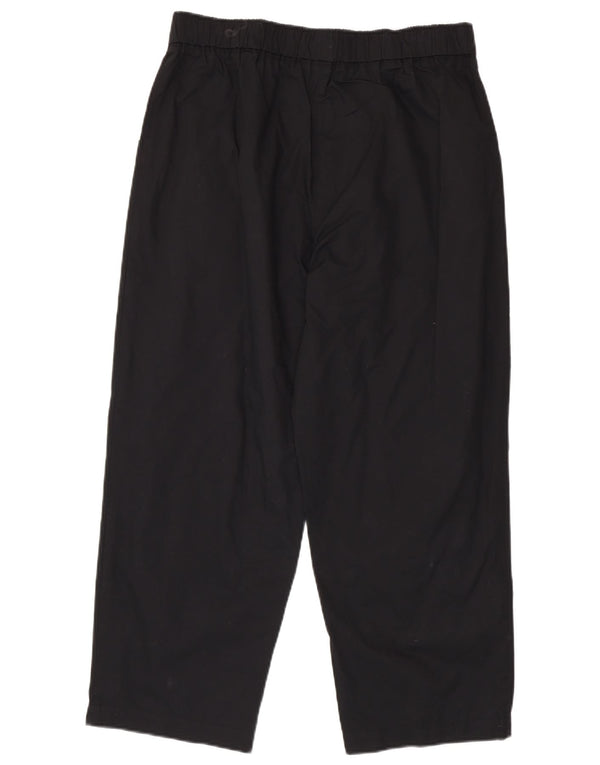 Benetton Womens Straight Casual Trousers W34 L26 Black