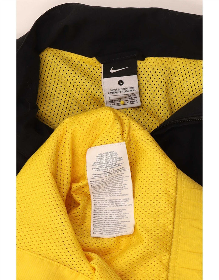 Nike Mens Graphic Tracksuit Top Jacket Small Yellow Colourblock Polyester
