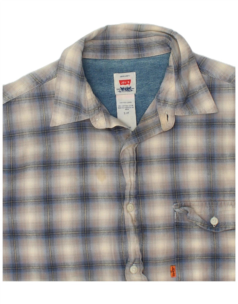 LEVI'S Mens Shirt Small Grey Check Cotton | Vintage Levi's | Thrift | Second-Hand Levi's | Used Clothing | Messina Hembry 