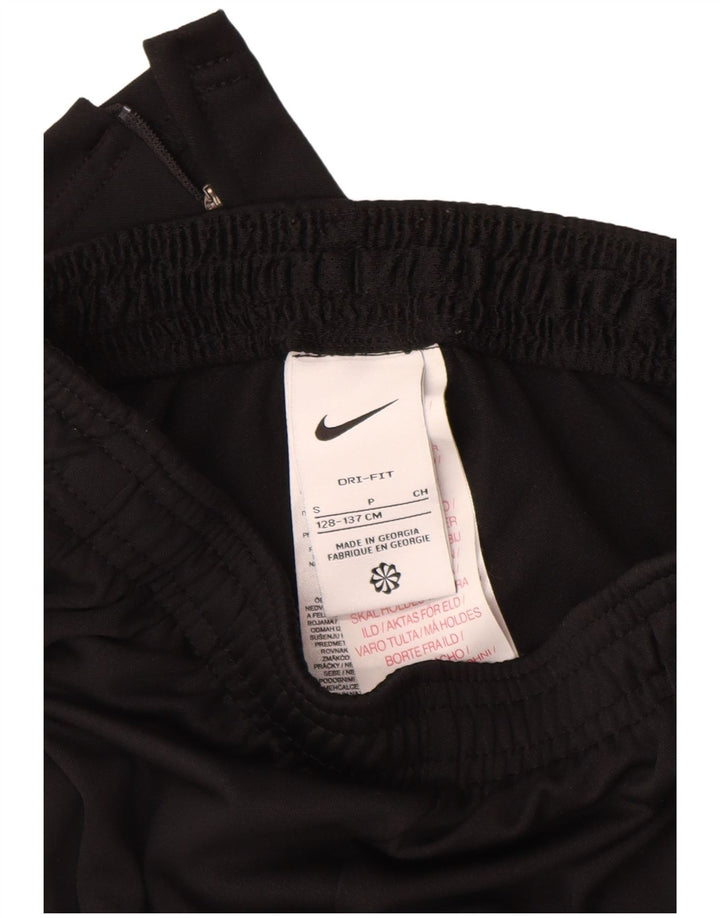 NIKE Boys Tracksuit Trousers 8-9 Years Small Black Polyester