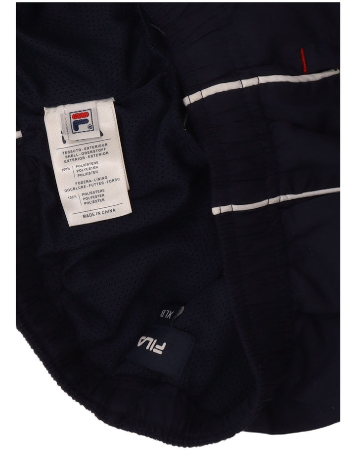 Fila Boys Graphic Sport Shorts 13-14 Years XL Navy Blue Polyester