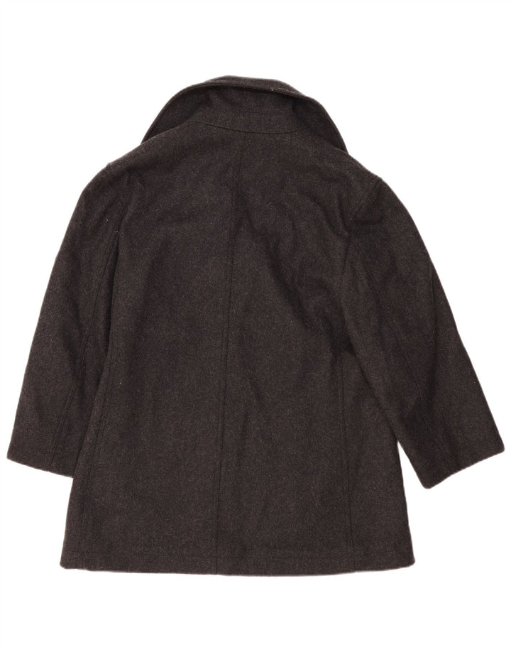 Calvin Klein Jeans Womens Double Breasted Coat UK 18 XL Grey Wool