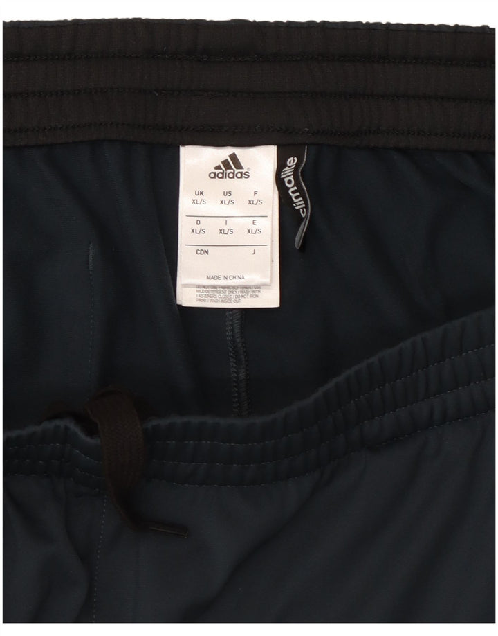 Adidas Mens Climalite Graphic Tracksuit Trousers XL  Navy Blue Polyester