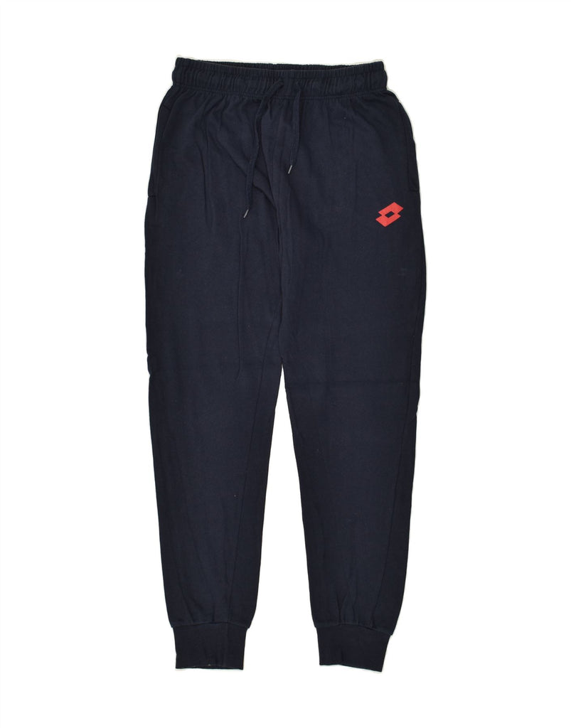 LOTTO Mens Tracksuit Trousers Joggers IT 50 Large Navy Blue Cotton | Vintage Lotto | Thrift | Second-Hand Lotto | Used Clothing | Messina Hembry 