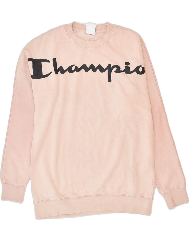 CHAMPION Girls Sweatshirt Jumper 13-14 Years XL Beige Cotton | Vintage | Thrift | Second-Hand | Used Clothing | Messina Hembry 