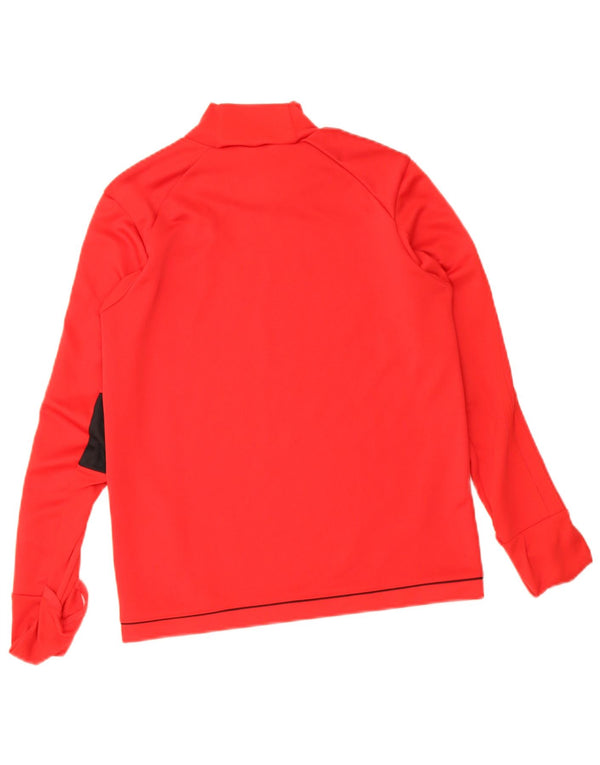 Adidas Boys Climacool Graphic Top Long Sleeve 11-12 Years Red Colourblock