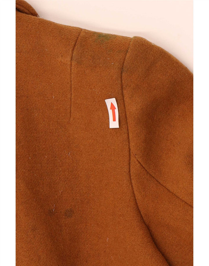 Zara Womens Trafaluc Overcoat UK 10 Small Brown Wool
