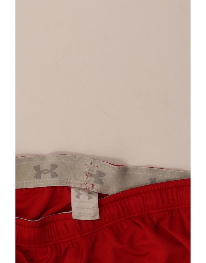 Under Armour Mens Sport Shorts Medium  Red Colourblock Polyester