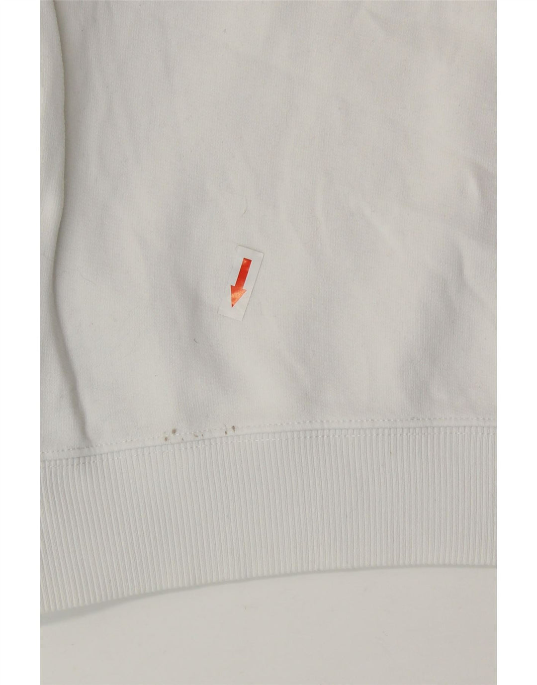 Calvin Klein Womens Graphic Sweatshirt Jumper UK 10 Small White Cotton