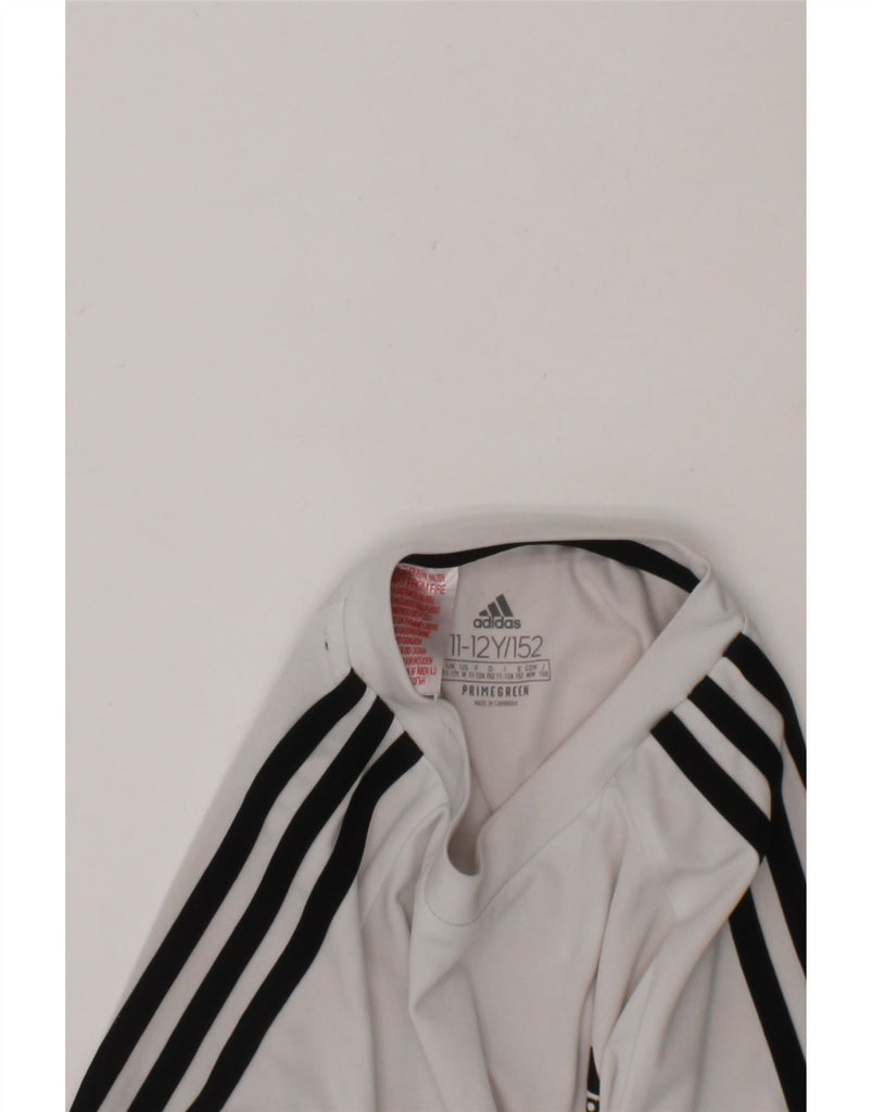 ADIDAS Boys Aeroready T-Shirt Top 11-12 Years White Polyester Vintage Adidas and Second-Hand Adidas from Messina Hembry 