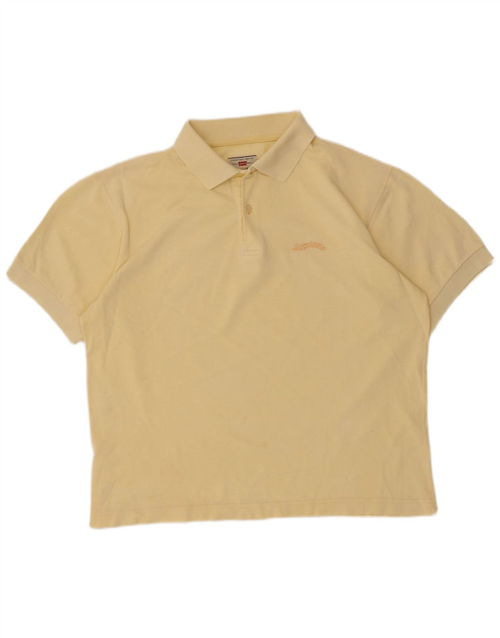 Levi's Mens Polo Shirt Medium Yellow