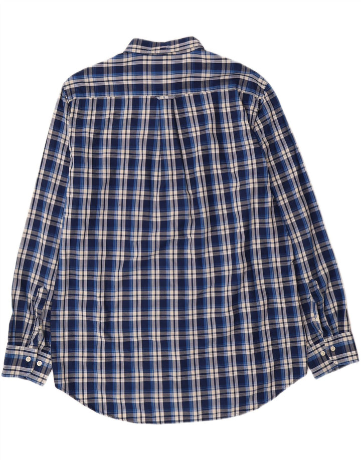 GANT Mens Regular Shirt Size 17 1/2 XL Blue Check Cotton Vintage Gant and Second-Hand Gant from Messina Hembry 