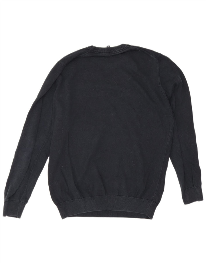 Barbour Mens Crew Neck Jumper Sweater Medium Navy Blue Cotton