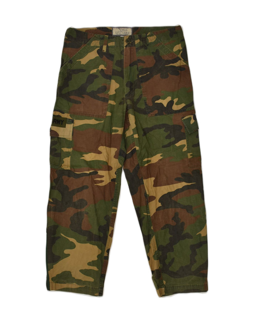 UNIVERS Mens Tapered Cargo Trousers IT 46 Small W26 L30 Khaki Camouflage | Vintage Univers | Thrift | Second-Hand Univers | Used Clothing | Messina Hembry 