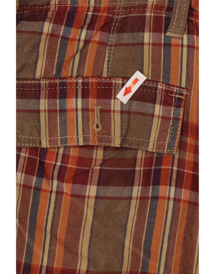 Izod Mens Chino Shorts Large W34 Multicoloured Plaid