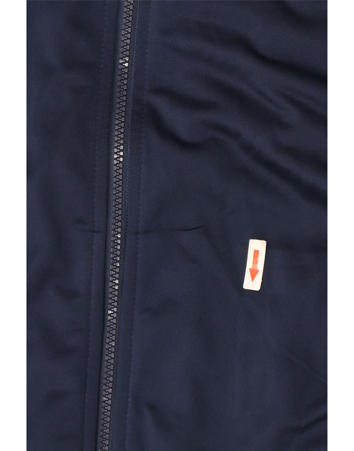 Asics Mens Tracksuit Top Jacket Small Navy Blue Polyester
