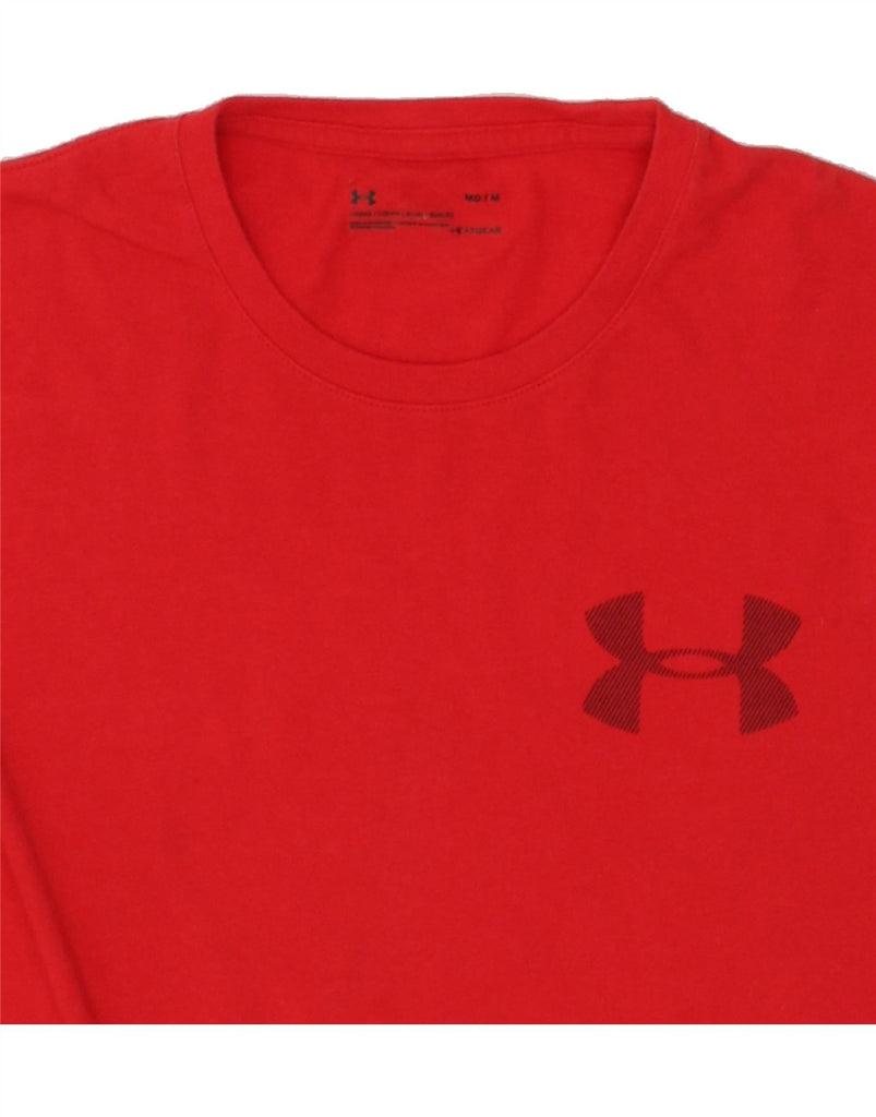 UNDER ARMOUR Mens Heat Gear Graphic Top Long Sleeve Medium Red | Vintage Under Armour | Thrift | Second-Hand Under Armour | Used Clothing | Messina Hembry 