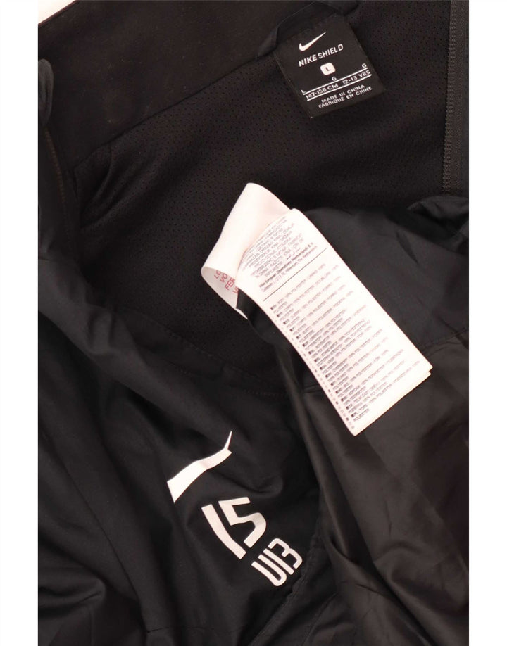 Nike Boys RB Leipzing Rain Jacket 12-13 Years Large Black Polyester