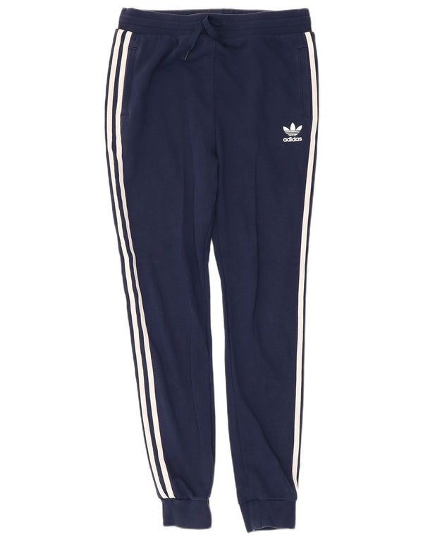 Adidas Boys Tracksuit Trousers Joggers 15-16 Years  Navy Blue Cotton