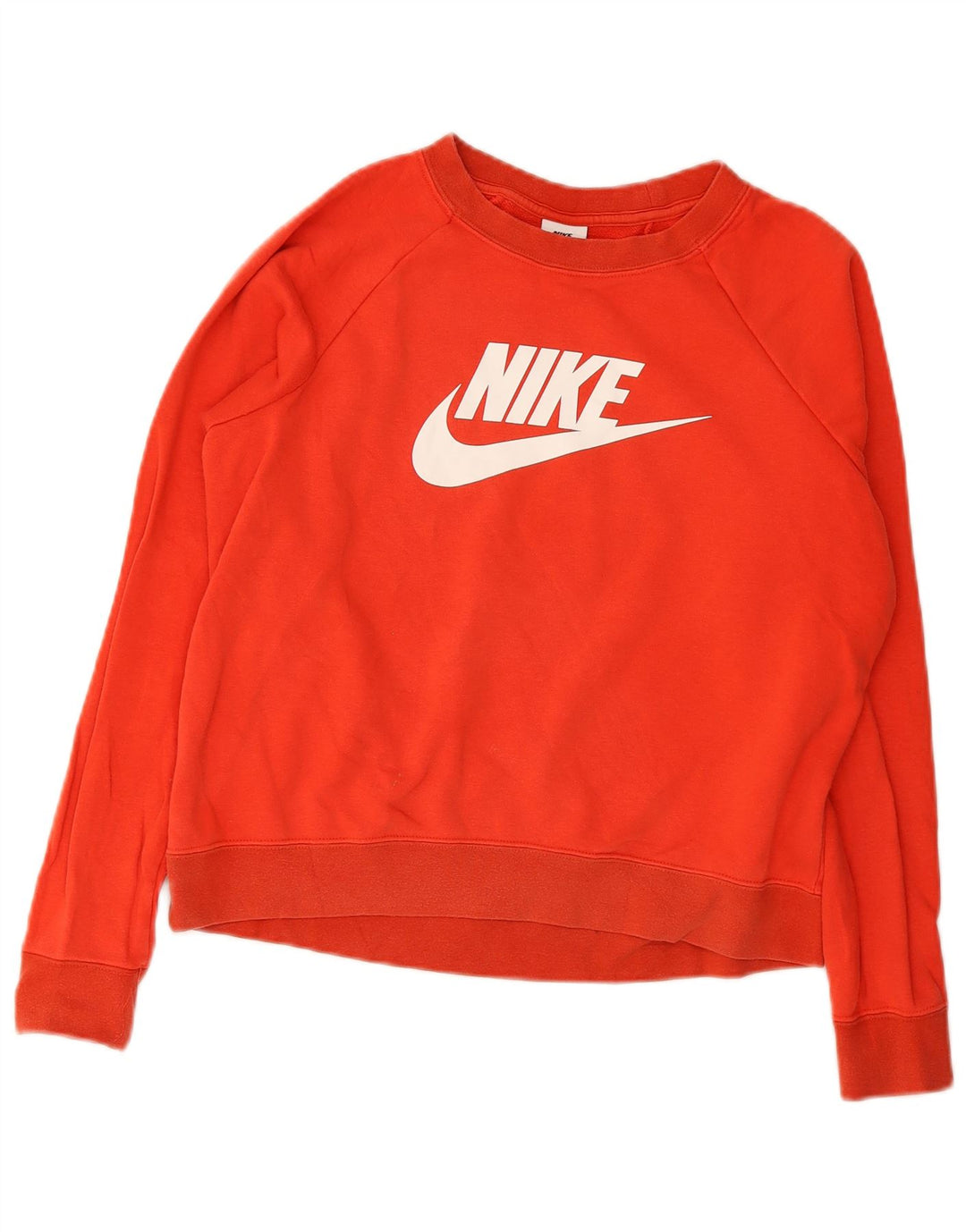 Nike Womens Graphic Sweatshirt Jumper UK 14 Medium Red Cotton