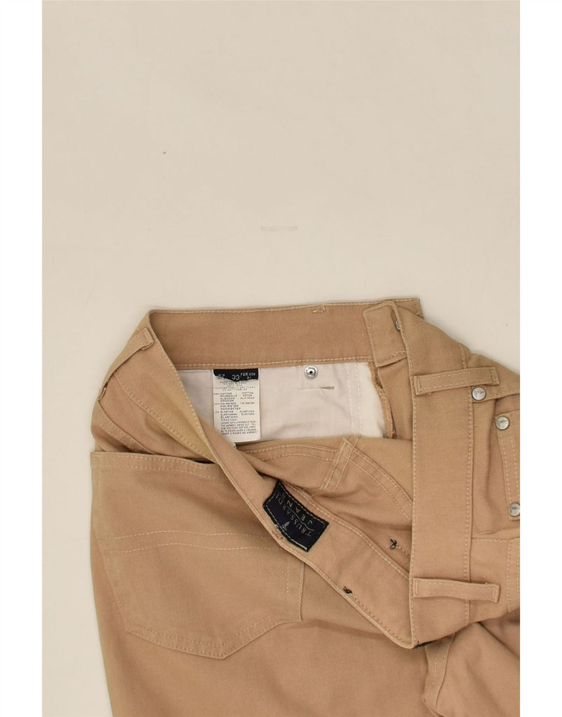 TRUSSARDI Mens Straight Jeans W31 L31 Beige Cotton | Vintage Trussardi | Thrift | Second-Hand Trussardi | Used Clothing | Messina Hembry 