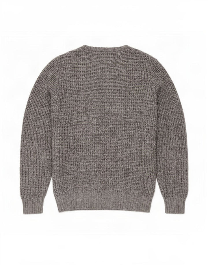 Marks & Spencer Mens Boat Neck Jumper Sweater Small Grey Cotton