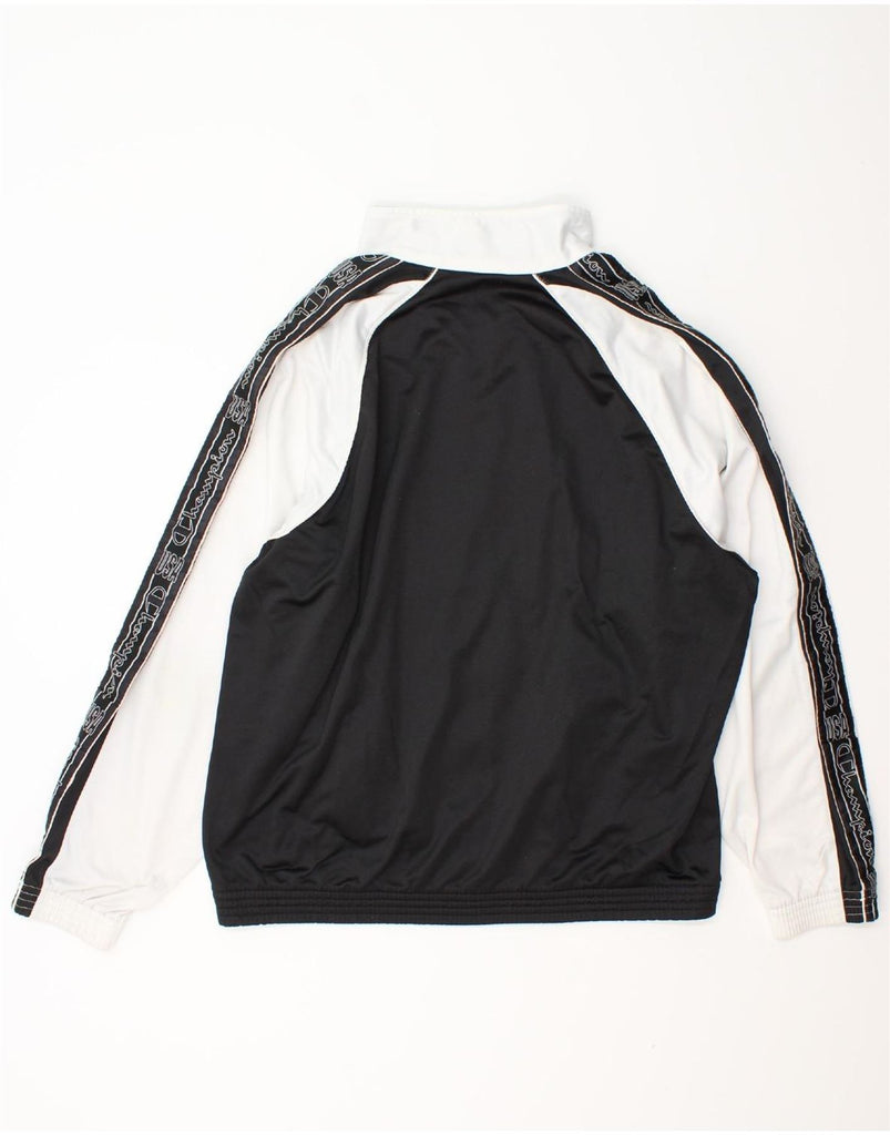 CHAMPION Mens Tracksuit Top Jacket XL Black Colourblock Polyester Vintage Champion and Second-Hand Champion from Messina Hembry 