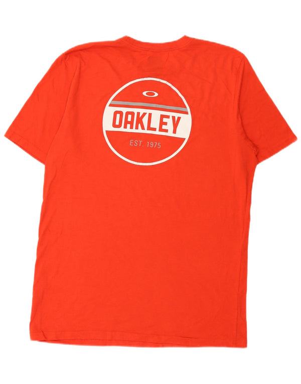Oakley Mens Regular Fit Graphic T-Shirt Top Large Red