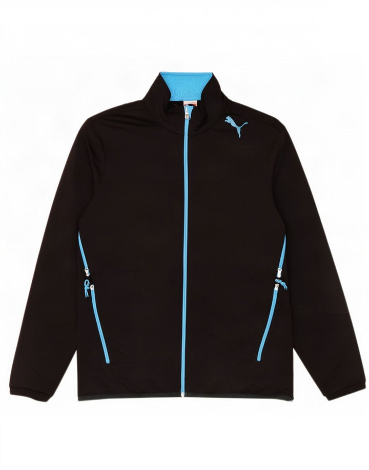 Puma Mens Tracksuit Top Jacket Large Black Polyester