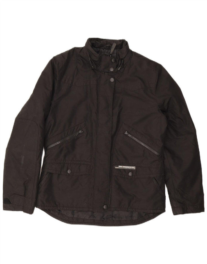 Levi's Womens Oversized Windbreaker Jacket UK 10 Small Black Polyester