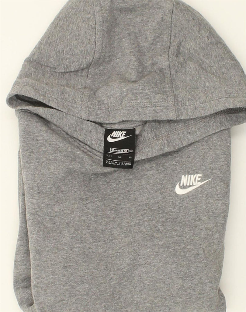 NIKE Womens Hoodie Jumper UK 18 XL Grey Cotton | Vintage Nike | Thrift | Second-Hand Nike | Used Clothing | Messina Hembry 