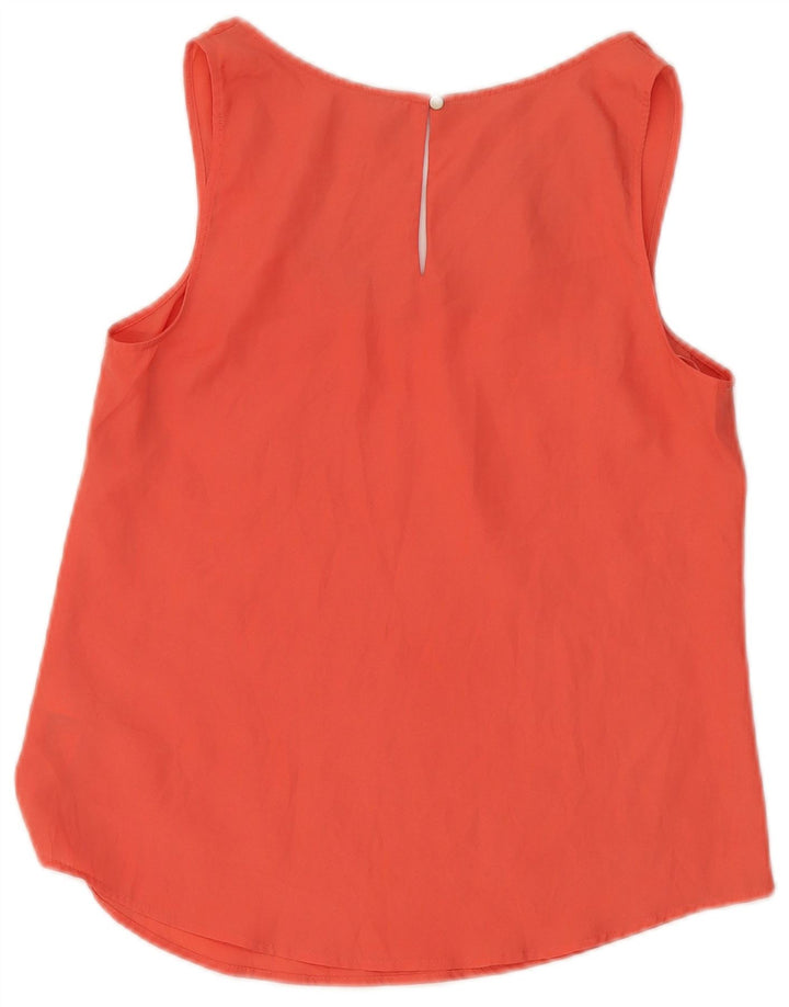 Oasis Womens Sleeveless Blouse Top UK 10 Small Orange Polyester