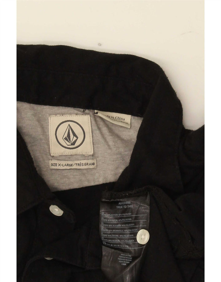 Volcom Mens Polo Shirt XL Black Cotton