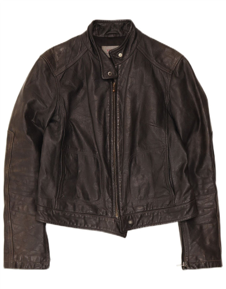 Victory Womens Leather Jacket IT 42 Medium Black Leather