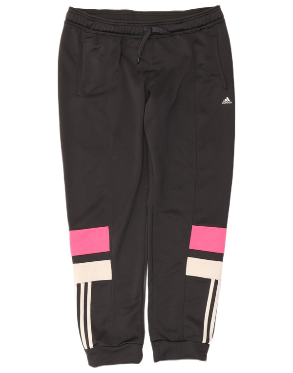 Adidas Womens Climalite Tracksuit Trousers Joggers UK 16/18 Large Black