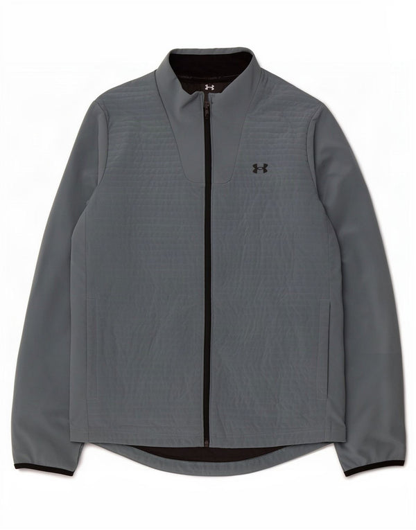 Under Armour Mens Cold Gear Tracksuit Top Jacket Large Grey Polyester