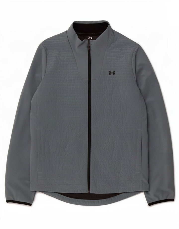 Under Armour Mens Cold Gear Tracksuit Top Jacket Large Grey Polyester