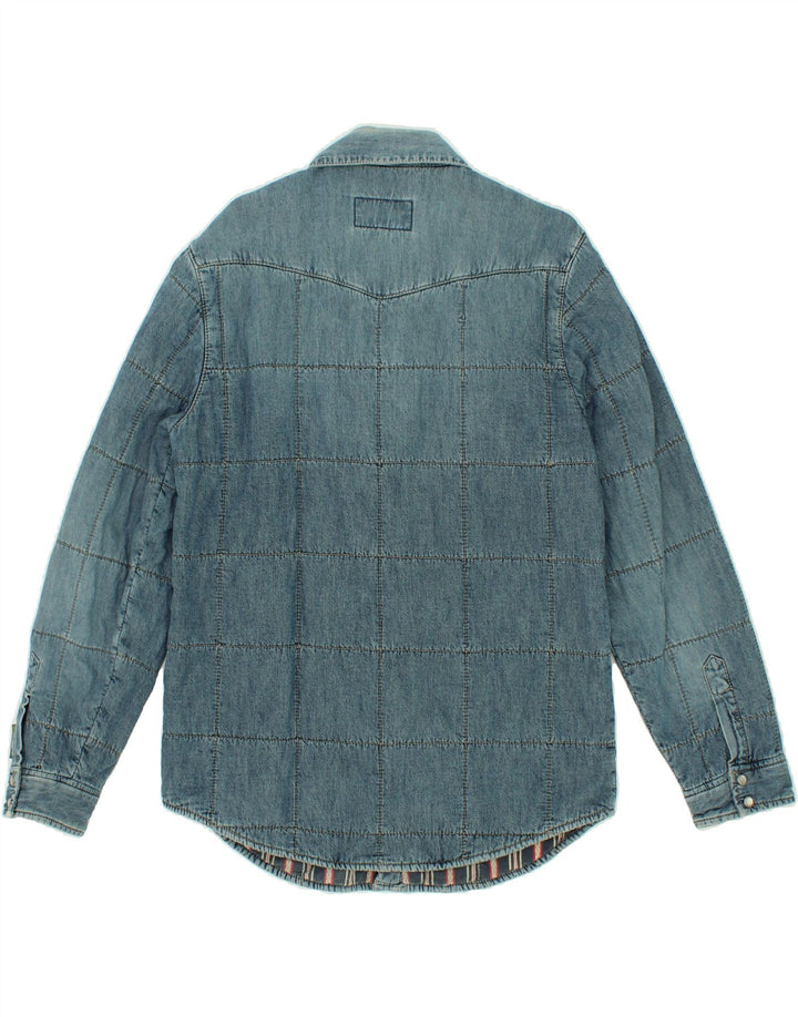 DKNY Mens Denim Shirt Medium Blue Cotton Vintage Dkny and Second-Hand Dkny from Messina Hembry 